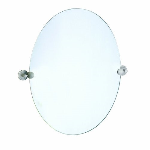 Gatco 4299 Latitude II Oval Mirror, Satin Nickel