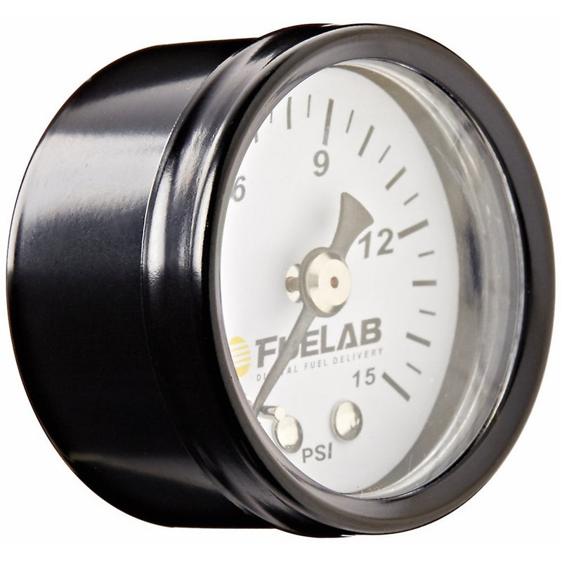 Fuelab 71502 1.5" 0-15 Psi Carbureted Fuel Pressure Gauge