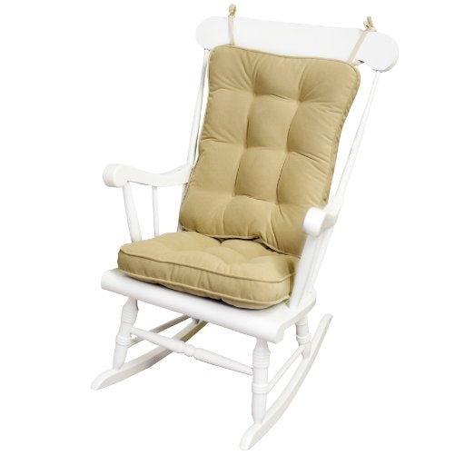 Greendale Home Fashions Standard Rocking Chair Cushion Hyatt fabric, Cream