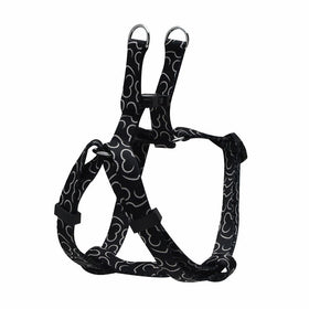 Dogit Style Adjustable Harness, Body 14 by 20-Inch, Small, Bones, Black