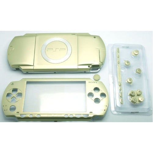 Gold PSP 1000 Series Full Shell Cover Housing Replacement with Button Set