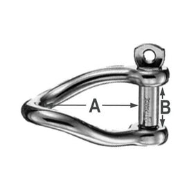 Wichard Stainless Steel Twisted Shackle With Self-Locking Pin
