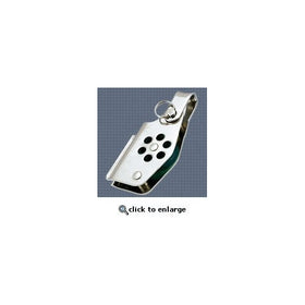 Wichard Stainless Steel Block - Single With V. Cleat, Becket, & Shackle