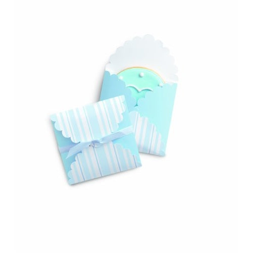 Wilton 415-0420 Blue-White Stripes Cookie Envelope Kit, 20 Count