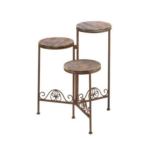 Antiqued Tri-Level Plant Stand