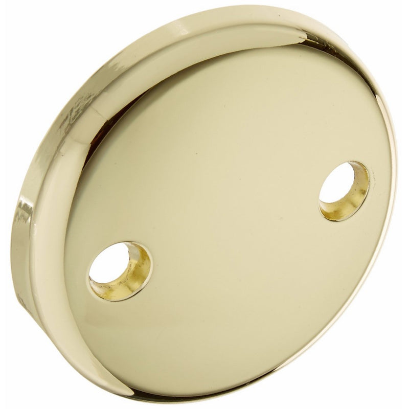 Jones Stephens T08013 2-Hole Polished Brass Faceplate with 2 Screws