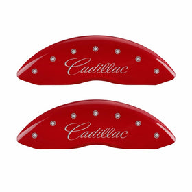 MGP Caliper Covers 35013SCADRD Caliper Cover with Red Powder Coat Finish, (Set of 4)