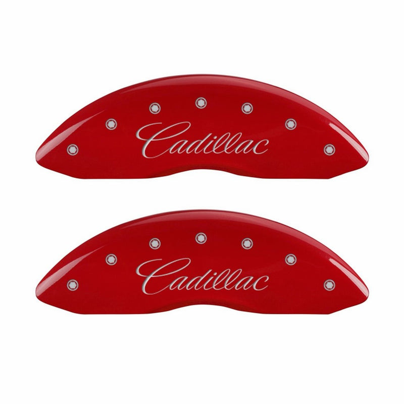 MGP Caliper Covers 35013SCADRD Caliper Cover with Red Powder Coat Finish, (Set of 4)