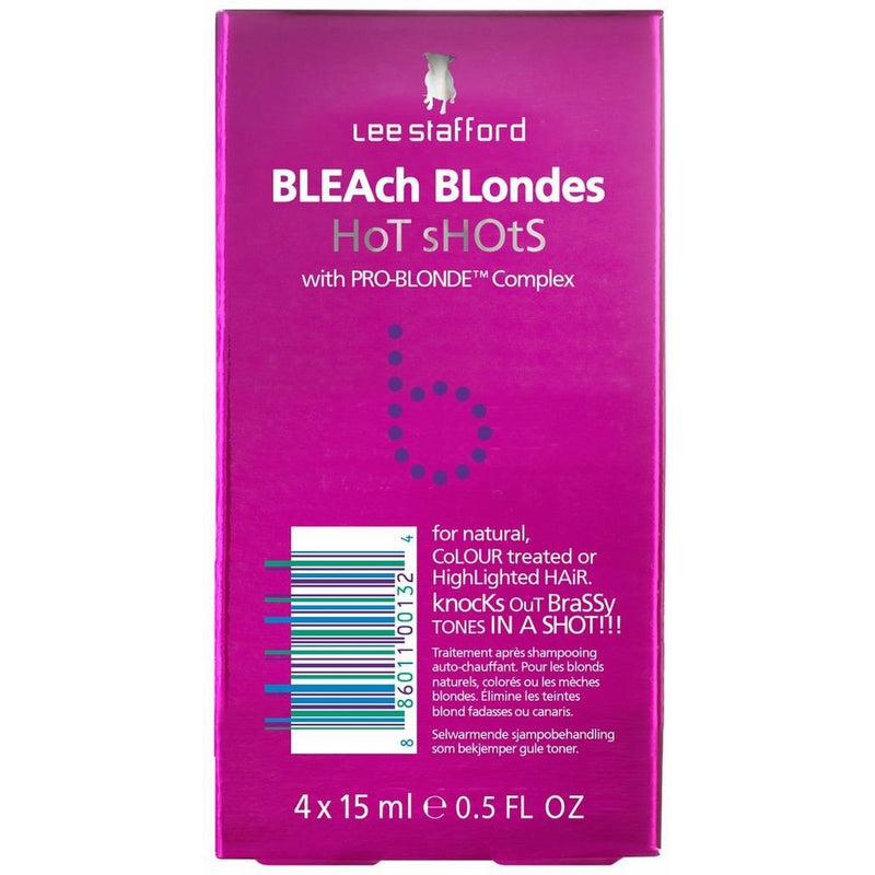 Lee Stafford Bleach Blondes Hot Shots With Pro-Blonde Complex 4 x 15ml