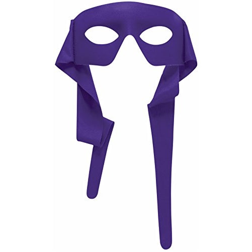 Mens Purple Masked Man With Ties Venetian Mardi Gras Mask Costume Accessory