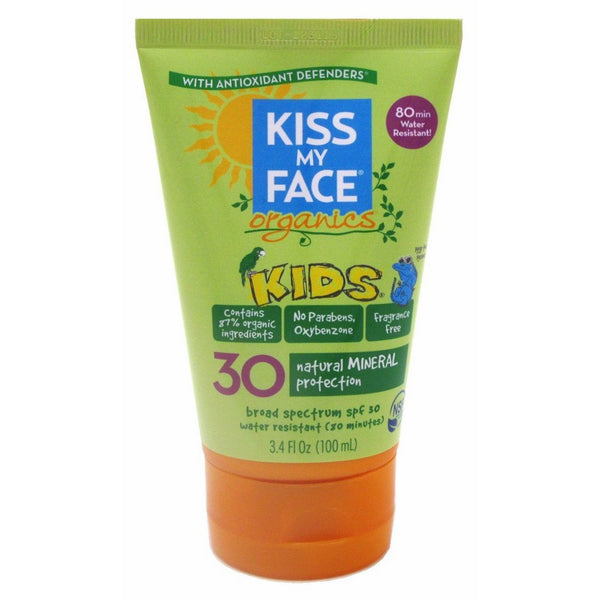 Kiss My Face Spf#30 Organics Kids Sunscreen 3.4 Ounce (100ml) (3 Pack)