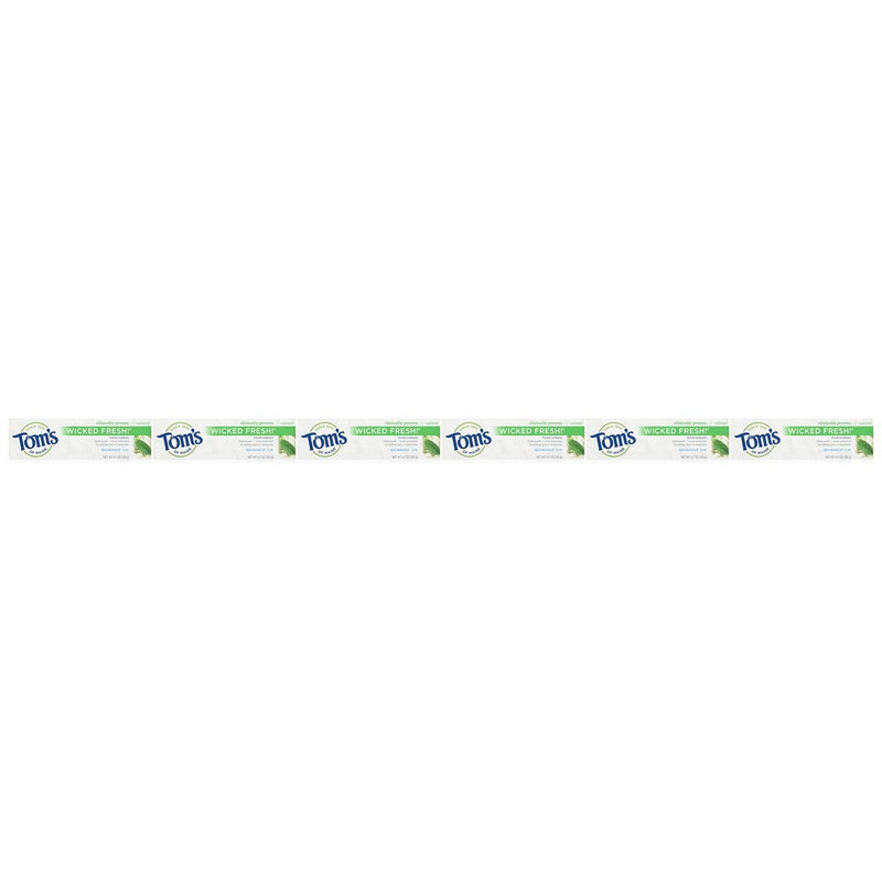 Tom's of Maine Ice Wicked Fresh Fluoride Toothpaste, Spearmint, 6 Count