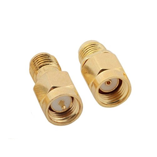 2pcs FPV Antenna Adapter RP-SMA Male to SMA Female and SMA Male to RP-SMA Female