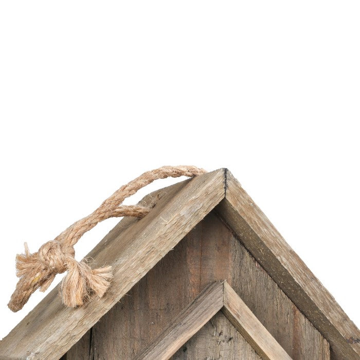 Wooden Bird House with Small Back Door Entry, Brown