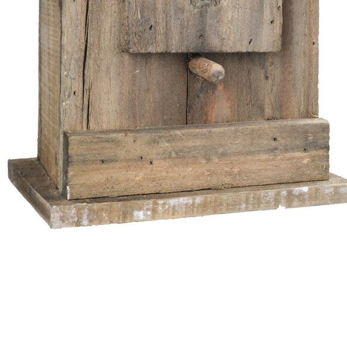 Wooden Bird House with Small Back Door Entry, Brown
