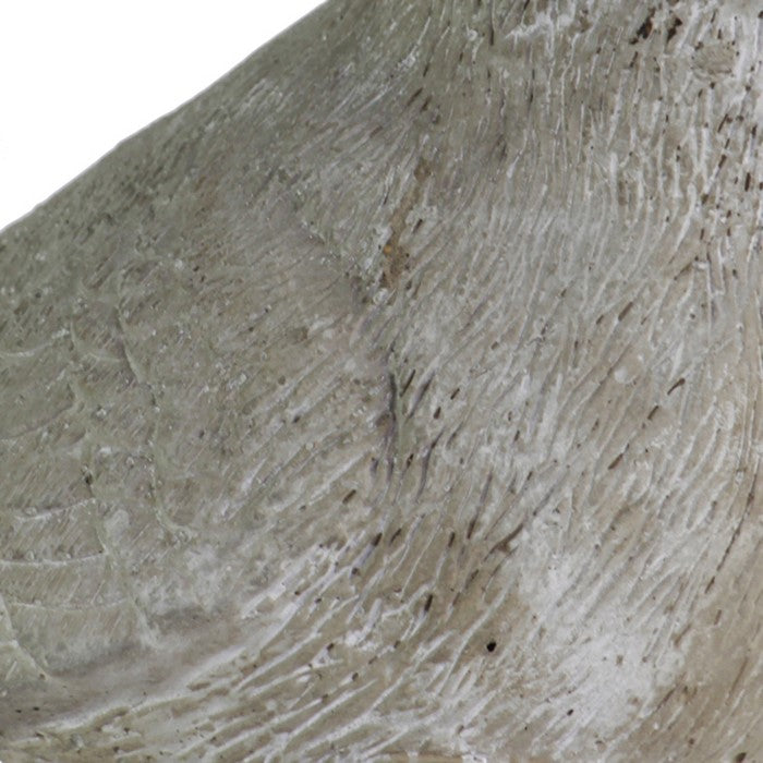 Cement Bird Figurine with Head Upward, Gray