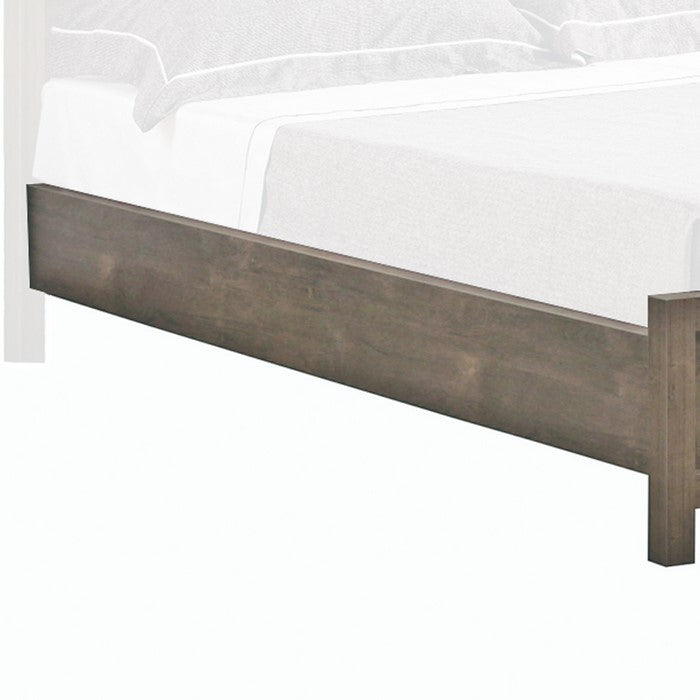 Queen Platform Bed Frame with 2 Drawer Footboard, Hazelnut Brown