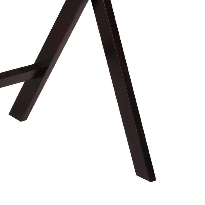 Traditional Style Wooden Folding Table, Dark Brown