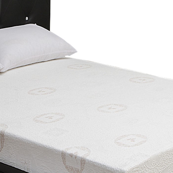 Eastern King Leatherette Bed with Tufted Headboard and Footboard, Black