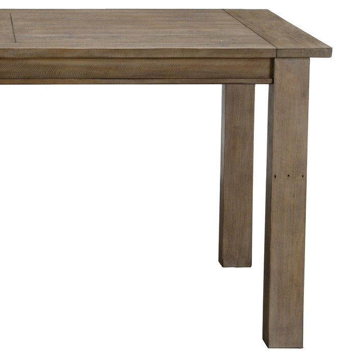 Plank Style Reclaimed Wood Dining Table with Grains and Knots, Brown
