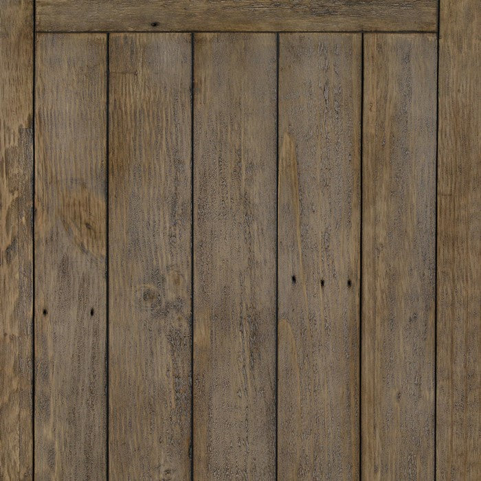 Plank Style Reclaimed Wood Dining Table with Grains and Knots, Brown
