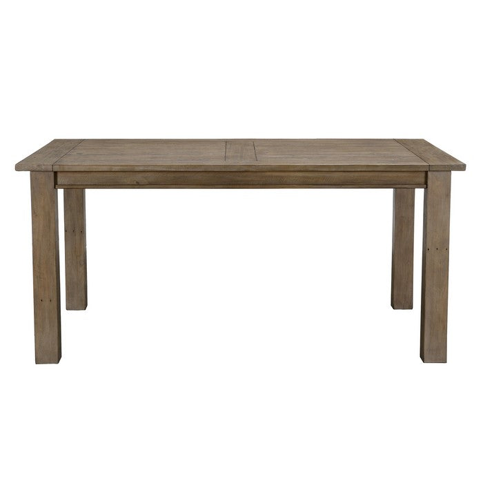 Plank Style Reclaimed Wood Dining Table with Grains and Knots, Brown