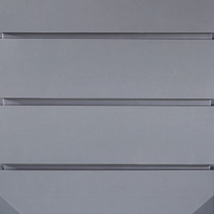 Wooden Chest with 5 Drawers and V Shaped Metal Legs, Gray