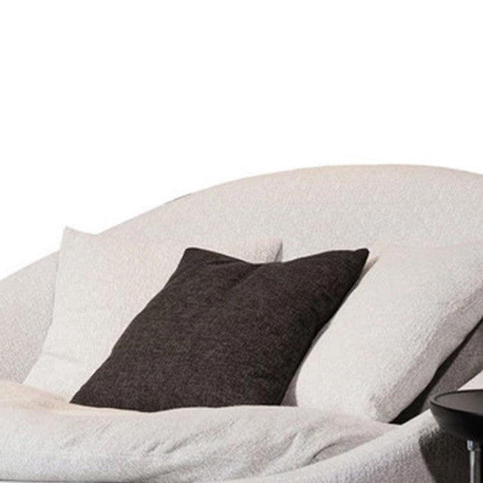 Fabric Upholstered Lounge Chair with Movable Tray, Gray