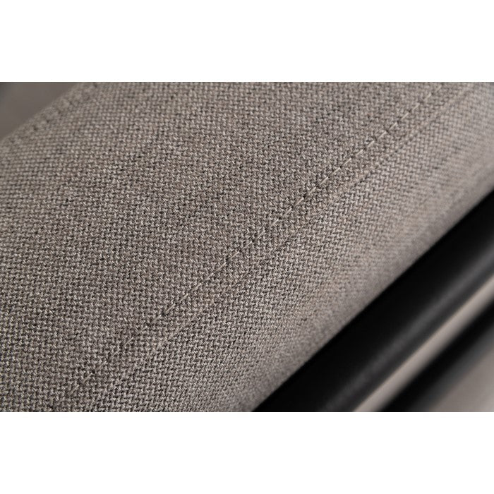 Fabric Upholstered Loveseat with Tufted Back and Metal Sled Base, Gray