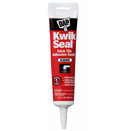 Dap 18013 Kwik-Seal All-Purpose Caulk, 5.5-Ounce, Almond