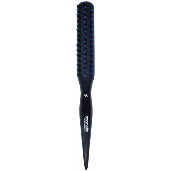 Spornette Little Wonder Boar & Tourmaline Nylon Bristle Teasing Brush (#111) with Tail Handle for Back Brushing, Back Combing, Creating Volume, Teasing, or Slicking Hair Back Into Bun or Ponytail