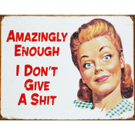 Ephemera - Amazingly Enough Metal Tin Sign 16"W x 12.5"H , 16x12