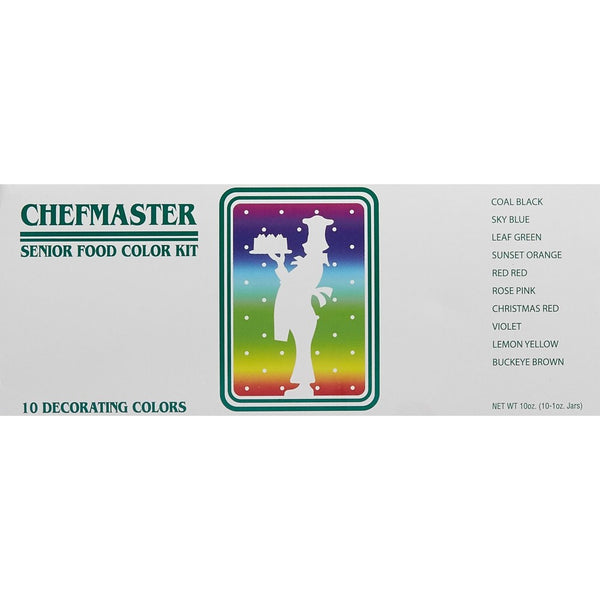 Chefmaster Food Coloring Kit: Ten 1-Ounce Colors