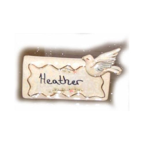 Lovey Dovey Place Card Holder - Clayworks Blue Sky 2006