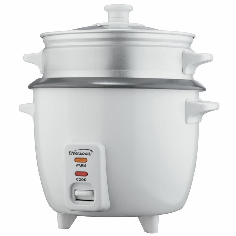 Brentwood TS-380S 10-Cup Rice Cooker and Food Steamer, White