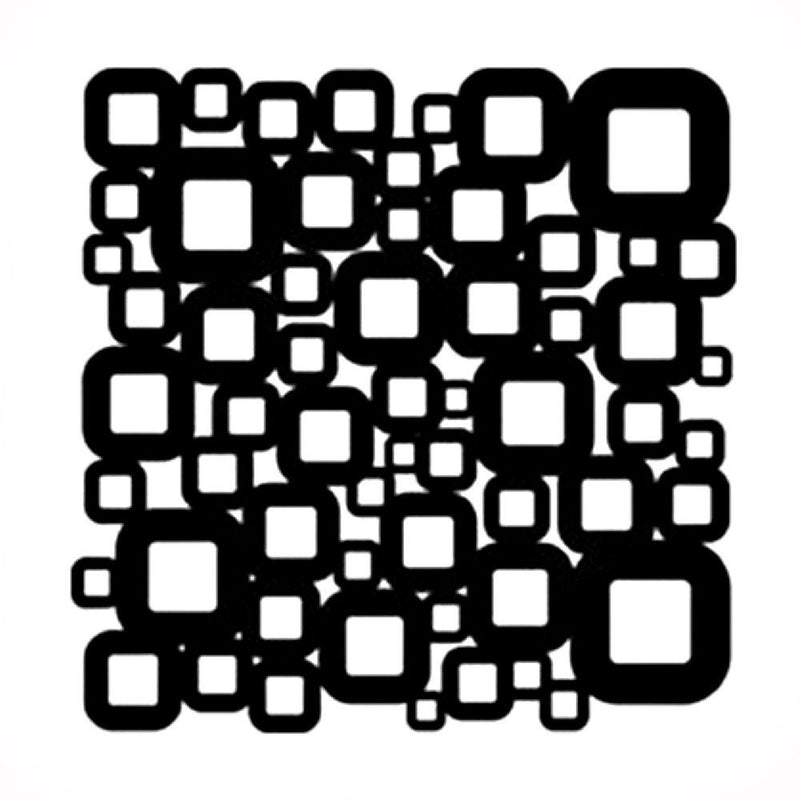 Stencil 6in x 6in Retro Squares