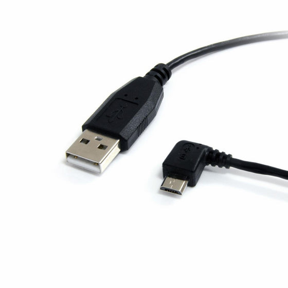 StarTech 3-Feet Micro USB Cable - A to Left Angle Micro B (UUSBHAUB3LA)