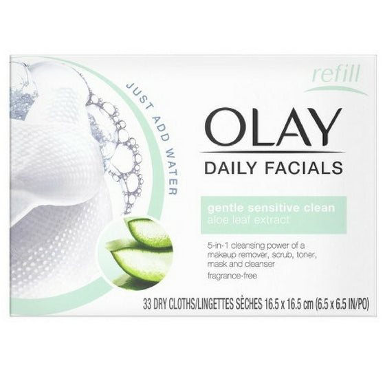 Olay Daily Cleansing Cloths, 33 Ea (Pack of 2)