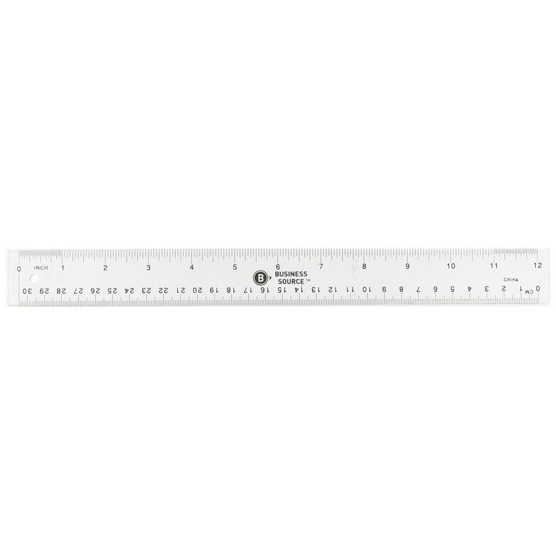 Business Source 12-Inch Acrylic Shatterproof Ruler (32359)