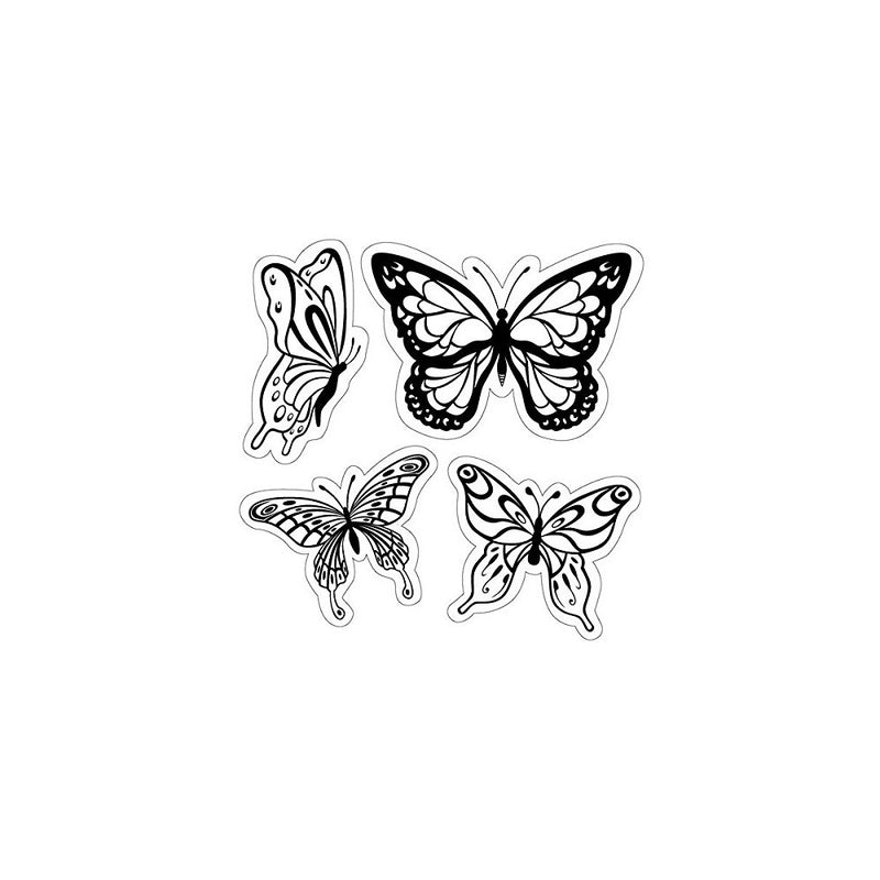 Inkadinkado Butterflies Cling Stamp