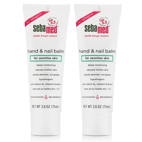 Sebamed Hand & Nail Balm, 2.6 oz(75ml), 2 Pack