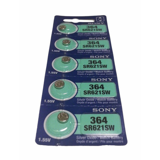 Sony 364 SR621SW Button Cell Battery pack of 20 Batteries