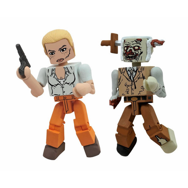 Diamond Select Toys Walking Dead Minimates Series 2: Andrea and Stabbed Zombie, 2-Pack