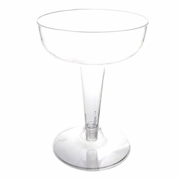 Party Essentials CHAMP4-10/40 Hard Plastic 2-Piece Champagne Glass, 4-Ounce Capacity, Clear (Case of 400)