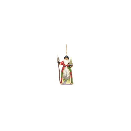 Jim Shore for Enesco Heartwood Creek French Santa Ornament, 4.25-Inch