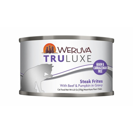 Weruva TruLuxe Cat Food, Steak Frites with Beef & Pumpkin in Gravy, 6oz Can (Pack of 24)
