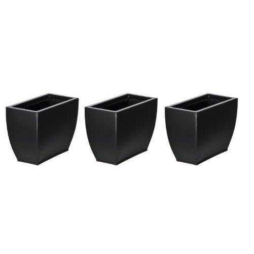 Matte Black 509 Small Zinc Vase - Set of 3