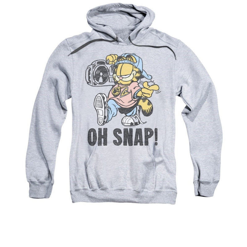 Garfield Comic Retro 90's Oh Snap Boombox Adult Pull-Over Hoodie