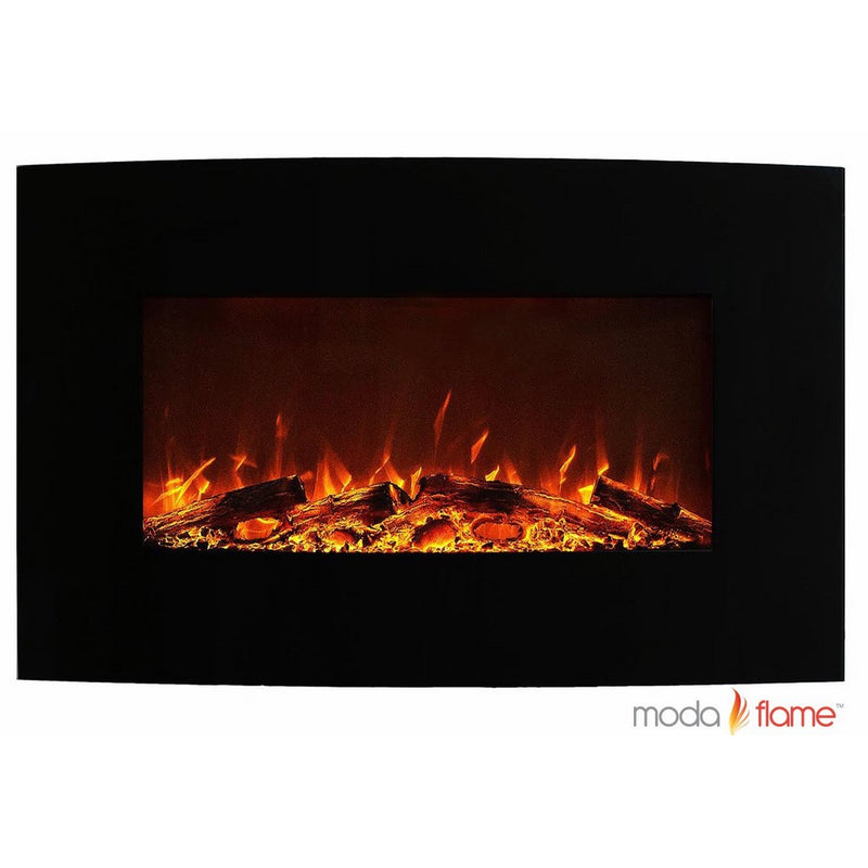 MFE5035C Chelsea 35" Curved Black Wall Mounted Electric Fireplace -