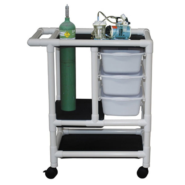 MJM International 1010-3TWN Crash Cart, 75 fl oz, 36.5" Height x 31.5" Length x 20" Width